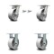 Service Caster 5 Inch Kingpinless Semi Steel Wheel Caster Swivel Locks 2 Rigid SCC, 2PK SCC-KP30S520-SSR-BSL-2-R-2 - alternate 1